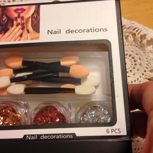 Nail Glitter, six color set, new item - Picture 3 of 6